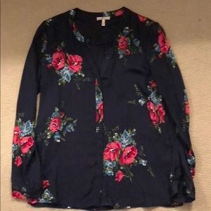 Joie Floral silk shirt size Small